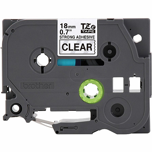 Brother P-touch Extra-Strength TZe Tape Cartridge x 45/64" Width - Cartridge - Clear - Water Resistant - Laminated - Strong, Durable, Customizable, Long Lasting, Abrasion Resistant, Chemical Resistant, Fade Resistant, Sunlight Resistant - 26.20 (TZES141G)