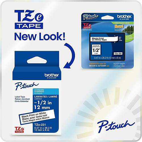 Brother P-touch TZe Laminated Label Tape x 15/32" Width - Tape - Yellow - Water Resistant - Laminated - Easy to Read, Temperature Resistant, Customizable, Long Lasting, Peeling Resistant, Fade Resistant - 26.20 ft Roll Length - 1 Each (TZE631G)