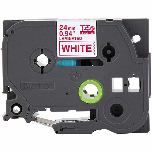 Brother P-touch TZe Laminated Label Tape x 15/16" Width - Tape - White - Water Resistant - Laminated - Easy to Read, Temperature Resistant, Customizable, Long Lasting, Peeling Resistant, Fade Resistant - 26.20 ft Roll Length - 1 Each (TZE252G)
