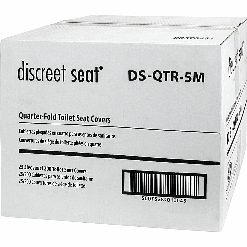 Hospeco Recycled Paper Toilet Seat Covers For Toilet, Public Toilet - White - Paper - 25 / Carton (DSQTR5M)
