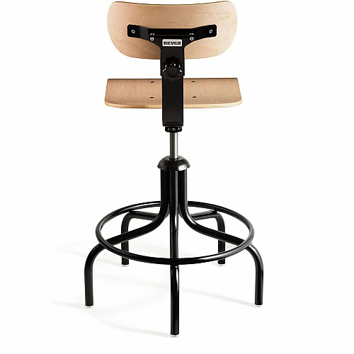 BEVCO Plywood Series Chair Natural Wood Seat Color - Maple, Plywood Seat Material - Plywood Back Material - Black Frame Color - Round Leg, 5-star Base - 1 Each (15025)