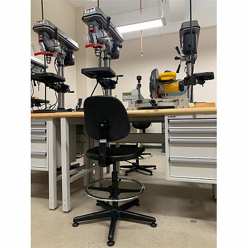 BEVCO Dura Series Heavy-Duty Chair Polyurethane Seat Material - High Back - 5-star Base - Black - 1 Each (7500D)