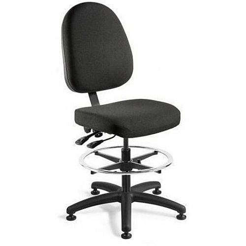 BEVCO Integra Series Chair Black Seat Color - Fabric Seat Material - Polypropylene Back Material - High Back - 5-star Base - Black - Foam, Fabric - 1 Each (6500BKF)
