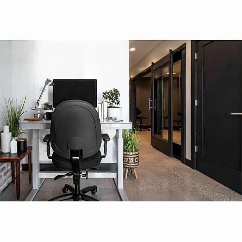 BEVCO Integra Series Chair Black Seat Color - Fabric Seat Material - Polypropylene Back Material - High Back - 5-star Base - Black - Foam, Fabric - 1 Each (6501BKF)