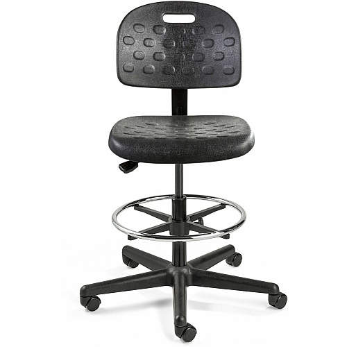 BEVCO Breva Series Chair Polyurethane Seat Material - 5-star Base - Black - 1 Each (V7507HC)
