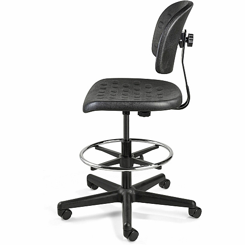 BEVCO Breva Series Chair Polyurethane Seat Material - 5-star Base - Black - 1 Each (V7507HC)