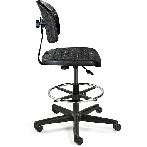 BEVCO Breva Series Chair Polyurethane Seat Material - 5-star Base - Black - 1 Each (V7507HC)