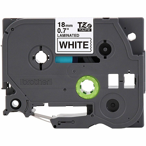 Brother P-touch TZe Laminated Label Tape x 45/64" Width - Tape - White - Water Resistant - Laminated - Easy to Read, Temperature Resistant, Customizable, Long Lasting, Peeling Resistant, Fade Resistant - 26.20 ft Roll Length - 1 Each (TZE241G)