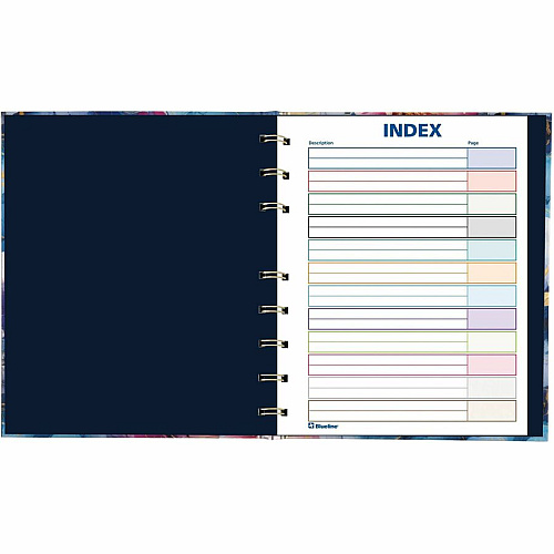 Blueline NotePro Notebook, Fashion Collection, 192 Pages, Midnight Floral (A9C02)