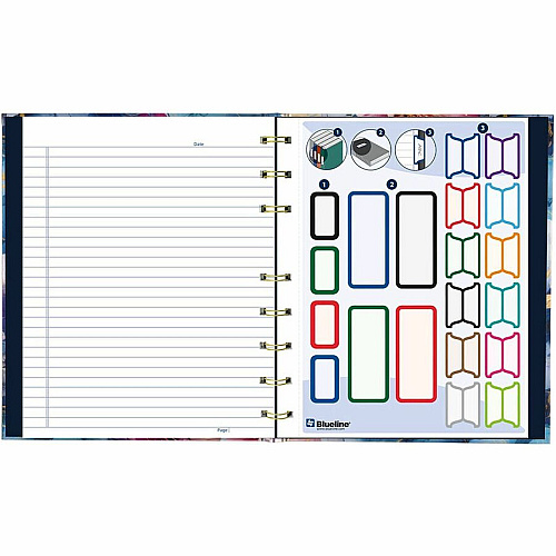 Blueline NotePro Notebook, Fashion Collection, 192 Pages, Midnight Floral (A9C02)