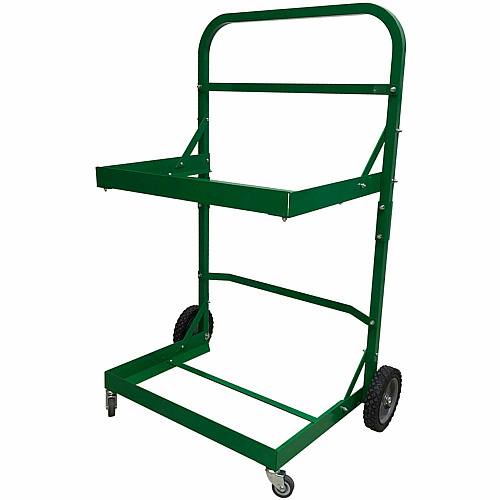 Five Star Products Recycling Cart for Bins 220 lb Capacity - 2 Casters - Aluminum - 21" Width x 44" Depth x 26" Height - Aluminum Frame - Green - 1 Each (C016)