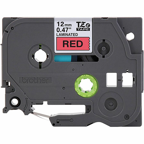 Brother P-touch TZe Laminated Label Tape x 15/32" Width - Tape - Red - Water Resistant - Laminated - Easy to Read, Temperature Resistant, Customizable, Long Lasting, Peeling Resistant, Fade Resistant - 26.20 ft Roll Length - 1 Each (TZE431G)