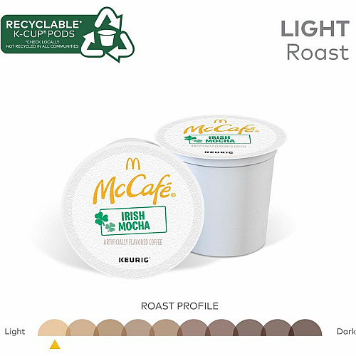 McCafe McCaf&eacute;&reg; K-Cup Irish Mocha Compatible with Keurig Brewer - Light - Per Box - 24 K-Cup - K-Cup - Irish Mocha - Kosher - 4 / Carton (9459CT)