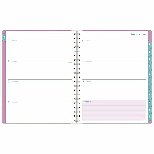 At-A-Glance Neo Weekly Monthly Planner Weekly, Monthly - 12 Month - January 2026 to December 2026 - 1 Week Double Page Layout - Letter - 8 1/2" x 11" Sheet Size - Twin Wire - Neo - Poly Cover - Dated Planning Page, Tabbed, Monthly Tab, Unruled D (1764905)
