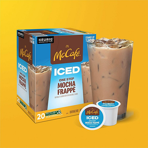 McCafe K-Cup Iced One-Step Mocha Frappe Compatible with Keurig Brewer - Ice Coffee - Medium - Per Box - 24 K-Cup - K-Cup - Mocha Frapp&eacute; - Kosher - 4 / Carton (9845CT)