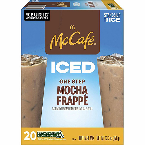 McCafe K-Cup Iced One-Step Mocha Frappe Compatible with Keurig Brewer - Ice Coffee - Medium - Per Box - 24 K-Cup - K-Cup - Mocha Frapp&eacute; - Kosher - 4 / Carton (9845CT)