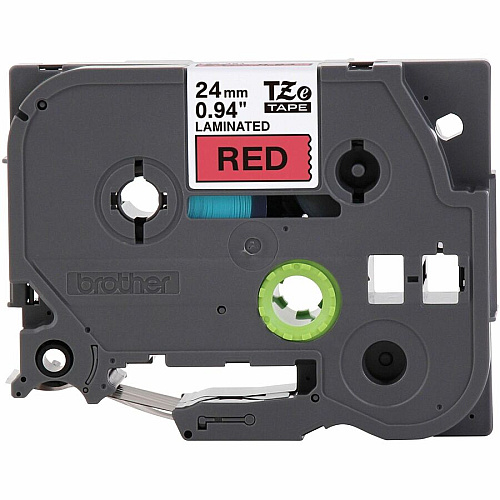 Brother P-touch TZe Laminated Label Tape x 15/16" Width - Tape - Red - Water Resistant - Laminated - Easy to Read, Temperature Resistant, Customizable, Long Lasting, Peeling Resistant, Fade Resistant - 26.20 ft Roll Length - 1 Each (TZE451G)