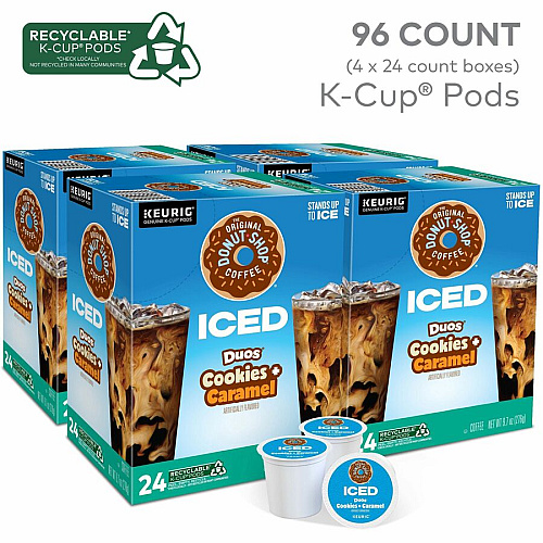 McCafe K-Cup Iced Duos Cookies & Caramel Coffee Compatible with Keurig Brewer - Ice Coffee - Medium - Per Box - 24 K-Cup - K-Cup - Cookies + Caramel - Kosher - 4 / Carton (9881CT)
