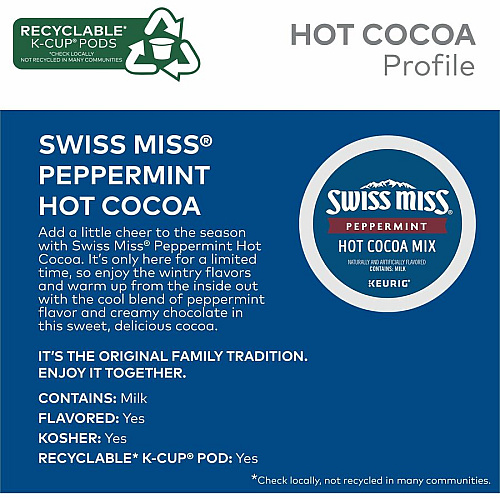Swiss Miss&reg; Peppermint Hot Cocoa Peppermint - 22/Box - 4 / Carton (8526CT)