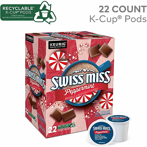 Swiss Miss&reg; Peppermint Hot Cocoa Peppermint - 22/Box - 4 / Carton (8526CT)