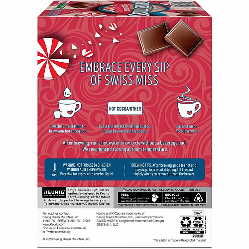 Swiss Miss&reg; Peppermint Hot Cocoa Peppermint - 22/Box - 4 / Carton (8526CT)