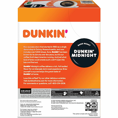 Dunkin Donuts Dunkin'&reg; K-Cup Midnight Coffee (0316CT)