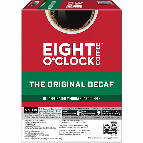 Green Mountain Coffee K-Cup The Original Decaf Coffee Compatible with Keurig Brewer - Medium - Per Box - 24 K-Cup - K-Cup - The Original Decaf - Decaffeinated - 4 / Carton (0638CT)
