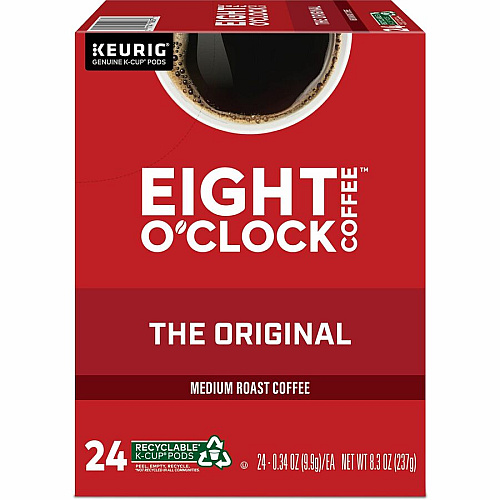 Eight O'Clock K-Cup, Ground Original Coffee Compatible with Keurig Brewer - Medium - Per Box - 24 K-Cup - K-Cup, Ground - Original - Kosher - 4 / Carton (0657CT)
