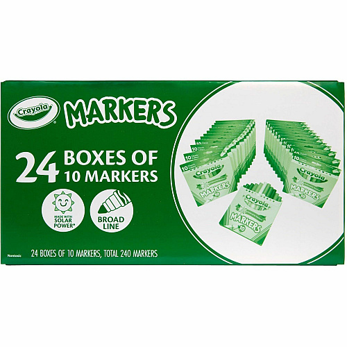 Crayola Bulk Broadline Marker Set Multi Ink - 10 / Pack (587771)