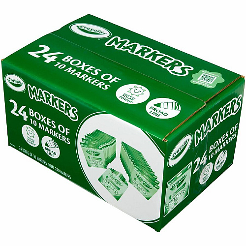 Crayola Bulk Broadline Marker Set Multi Ink - 10 / Pack (587771)