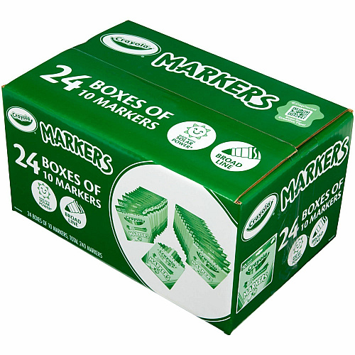 Crayola Bulk Broadline Marker Set Multi Ink - 10 / Pack (587771)