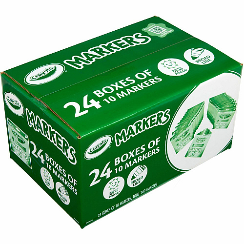 Crayola Bulk Broadline Marker Set Multi Ink - 10 / Pack (587771)