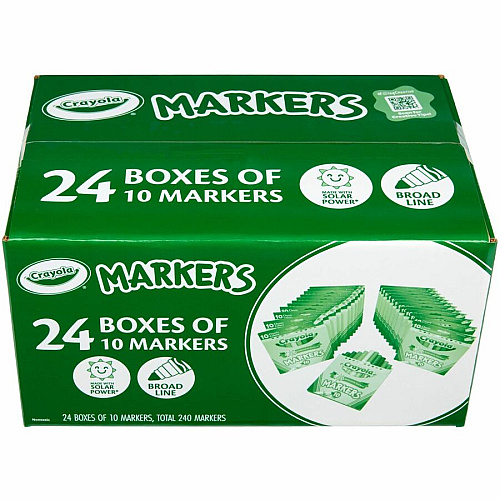 Crayola Bulk Broadline Marker Set Multi Ink - 10 / Pack (587771)
