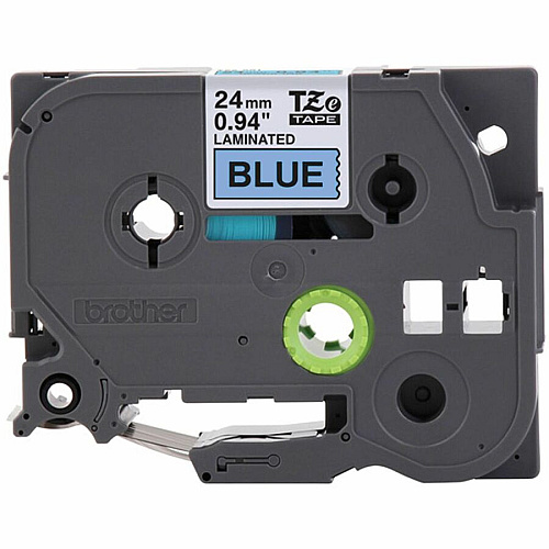 Brother P-touch TZe Laminated Label Tape x 15/16" Width - Tape - Blue - Water Resistant - Laminated - Easy to Read, Temperature Resistant, Customizable, Long Lasting, Peeling Resistant, Fade Resistant - 26.20 ft Roll Length - 1 Each (TZE551G)