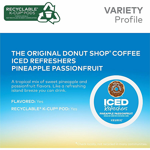The Original Donut Shop&reg; Iced Refreshers Pineapple Passionfruit - 20/Box - 4 / Carton (0236CT)