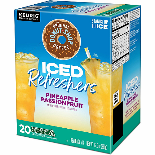 The Original Donut Shop&reg; Iced Refreshers Pineapple Passionfruit - 20/Box - 4 / Carton (0236CT)