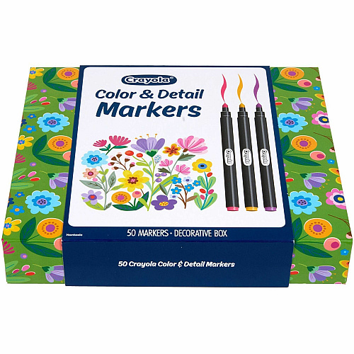 Crayola Color & Detail Marker Set Fine Marker Point - Multi Ink - 50 / Pack (586751)
