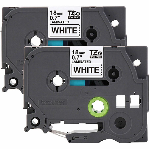 Brother P-touch TZe Laminated Label Tape x 45/64" Width - Tape - White - Water Resistant - Laminated - Easy to Read, Temperature Resistant, Customizable, Long Lasting, Peeling Resistant, Fade Resistant - 26.20 ft Roll Length - 1 / Each (TZE2412PKG)