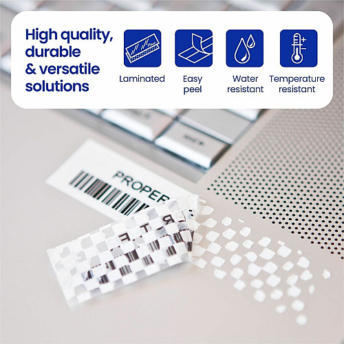 Brother P-touch TZ Laminated Security Tape x 45/64" Width - Tape - White - Water Resistant - Laminated - Customizable, Long Lasting, Strong, Durable, Tamper Evident - 26.20 ft Roll Length - For Label Maker - 1 Each (TZESE4G)