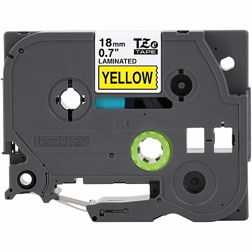 Brother P-touch Extra-Strength TZe Tape Cartridge x 45/64" Width - Cartridge - Yellow - Water Resistant - Laminated - Strong, Durable, Customizable, Long Lasting, Abrasion Resistant, Chemical Resistant, Fade Resistant, Sunlight Resistant - 26.2 (TZES641G)