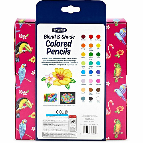 Crayola Blend & Shade Colored Pencils Multi Lead - 24 / Pack (682126)