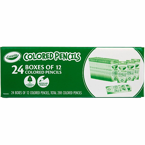 Crayola Bulk Colored Pencils Multi Lead - 24 / Pack (682133)