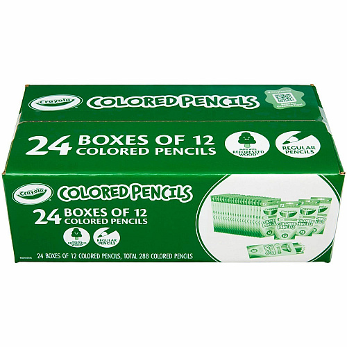 Crayola Bulk Colored Pencils Multi Lead - 24 / Pack (682133)