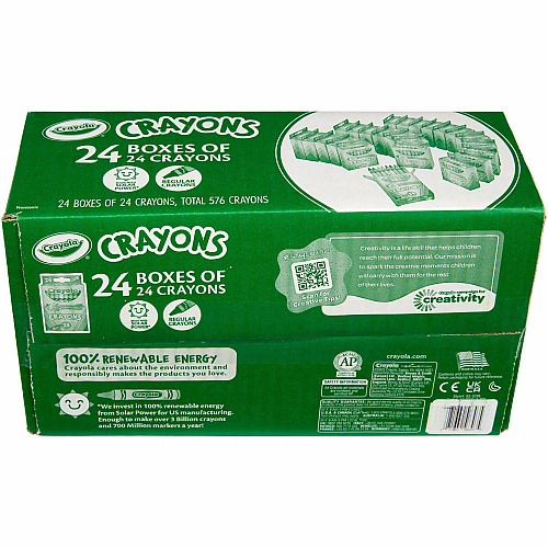 Crayola Bulk Crayons Regular - For Child - Multi - 24 / Pack (523036)