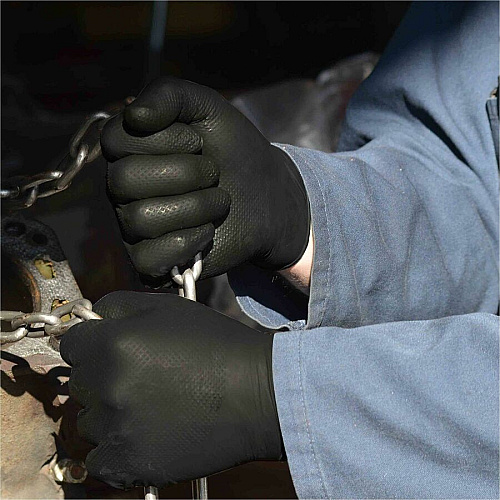 GloveWorks by AMMEX Gloveworks Powder-Free Industrial RDT Nitrile Gloves (GWBN48100)