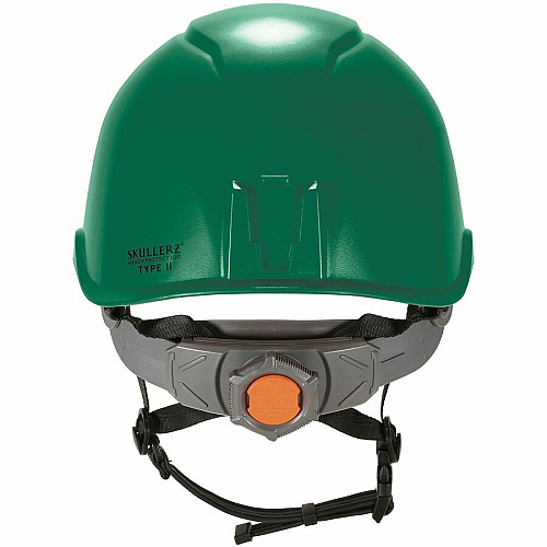 Ergodyne Skullerz 8976 Type 2 Safety Helmet Impact, Visibility, Head, Overhead Falling Objects, Eye Protection - Expanded Polystyrene Foam (EPS) - Green - LED Light, Built-in LED, Chin Strap, Lightweight, Comfortable, Sweatband, Breathable, Anti-o (60282)