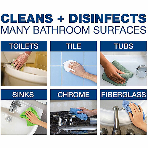 Comet Disinfecting Bath Cleaner For Bathroom, Multi Surface, Restroom - Liquid - 128 fl oz (4 quart) - Citrus Scent - Recommended For: Stain Remover, Soap Scum Remover - Non-abrasive, Deodorize, No-rinse - White Jug - 3 / Carton (20542)