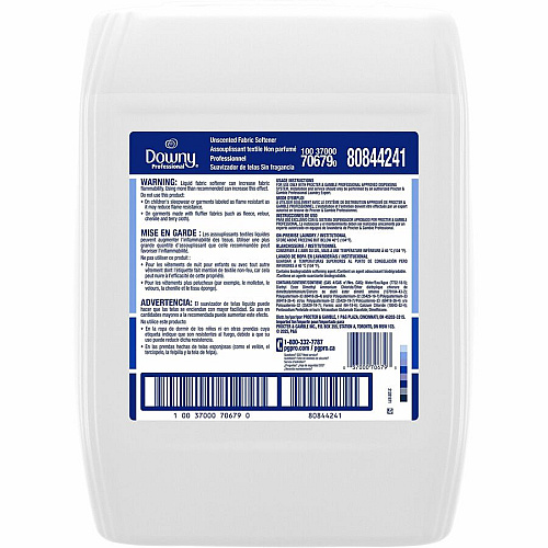 Downy Pro. Fabric Softener For Multipurpose - Concentrate - Liquid - 640 fl oz (20 quart) - 2.7 to 3.8 pH - Recommended For: Odor Remover - Odorless - White Jug - 1 Carton (70679)