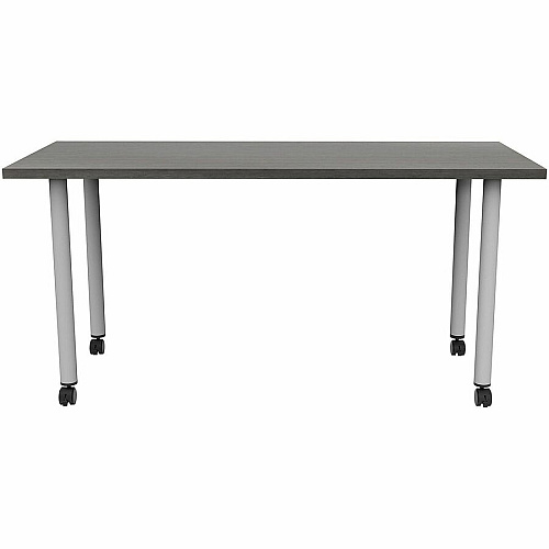 Safco Jurni Multi-Purp. Table w/Post Leg & Casters Powder Coated Post Leg Base - 60" Table Top Width x 24" Table Top Depth x 1.10" Table Top Thickness - 29" Height - Multipurpose - Assembly Required - Asian Night - Laminate Top Material - 1 (JN6024FTCANT)