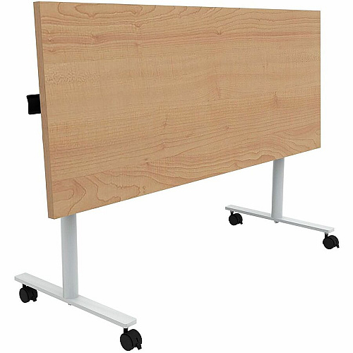 Safco Jurni Flip Table with Casters Powder Coated T-shaped Base - Modern Style x 60" Table Top Width x 24" Table Top Depth x 1.10" Table Top Thickness - 29" Height - Classroom, Training Room - Assembly Required - Fusion Maple - Laminate Top  (JN6024FPFMP)